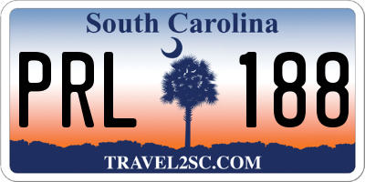 SC license plate PRL188