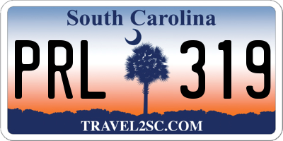 SC license plate PRL319