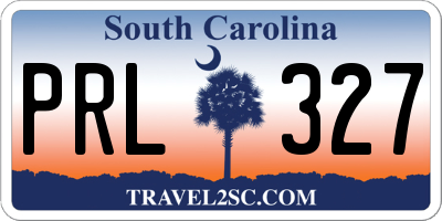 SC license plate PRL327