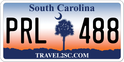 SC license plate PRL488