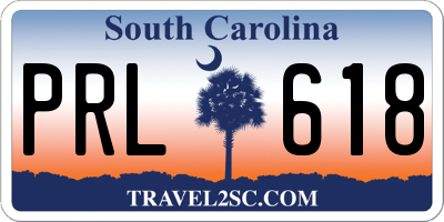 SC license plate PRL618