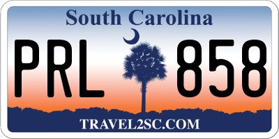 SC license plate PRL858