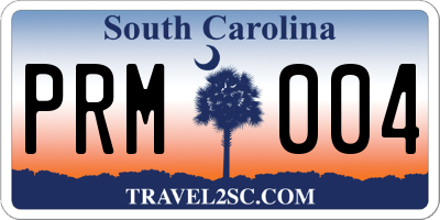 SC license plate PRM004