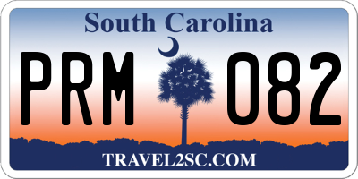 SC license plate PRM082