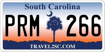 SC license plate PRM266