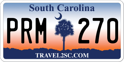 SC license plate PRM270