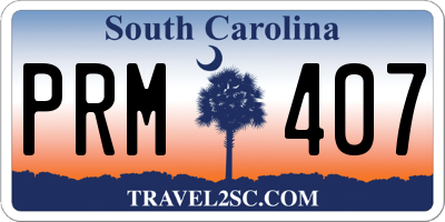 SC license plate PRM407
