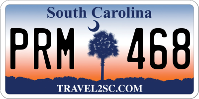SC license plate PRM468