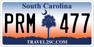 SC license plate PRM477