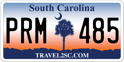SC license plate PRM485