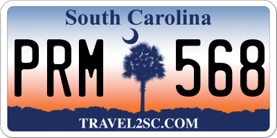 SC license plate PRM568