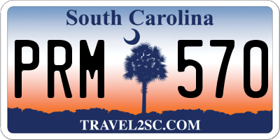 SC license plate PRM570