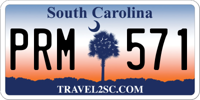SC license plate PRM571