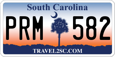SC license plate PRM582