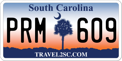 SC license plate PRM609