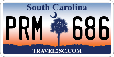 SC license plate PRM686