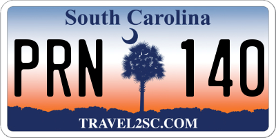 SC license plate PRN140