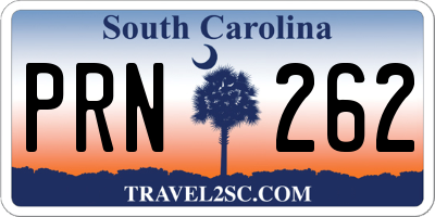 SC license plate PRN262