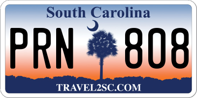 SC license plate PRN808