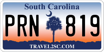 SC license plate PRN819