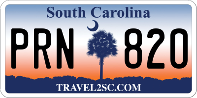 SC license plate PRN820