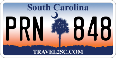 SC license plate PRN848