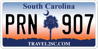 SC license plate PRN907