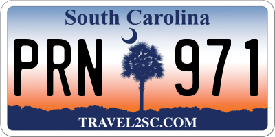 SC license plate PRN971