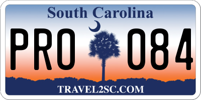 SC license plate PRO084