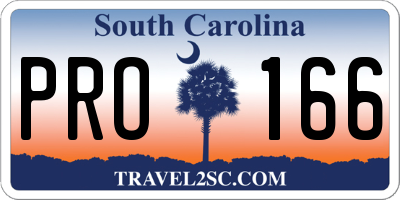 SC license plate PRO166