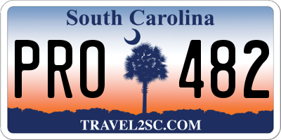 SC license plate PRO482