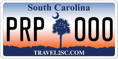 SC license plate PRP000