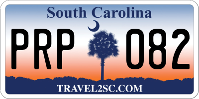 SC license plate PRP082