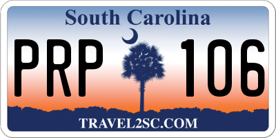 SC license plate PRP106