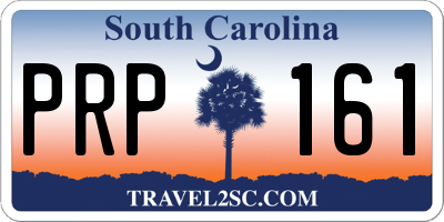 SC license plate PRP161