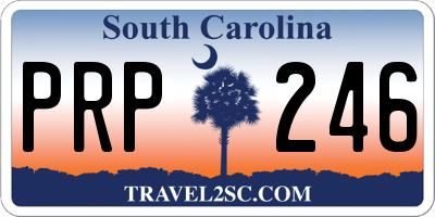 SC license plate PRP246