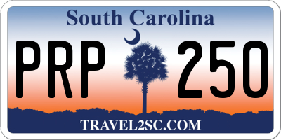 SC license plate PRP250