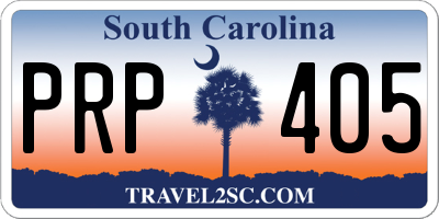 SC license plate PRP405
