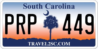 SC license plate PRP449