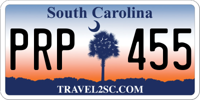 SC license plate PRP455