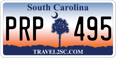SC license plate PRP495