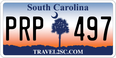 SC license plate PRP497