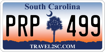 SC license plate PRP499