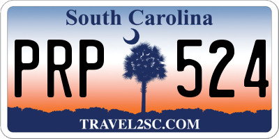 SC license plate PRP524