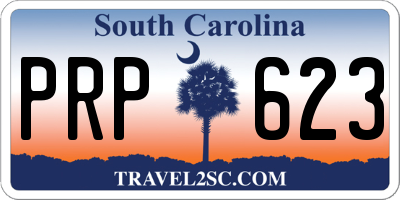 SC license plate PRP623