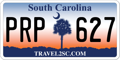 SC license plate PRP627