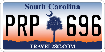 SC license plate PRP696