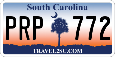 SC license plate PRP772