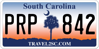 SC license plate PRP842