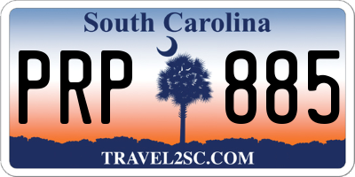 SC license plate PRP885